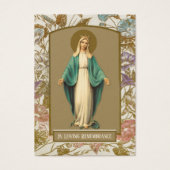 ヴァージンマリーカトリック葬儀祈りの言葉神聖カード (正面)
