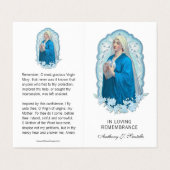 ヴァージンマリーダブカトリック葬儀聖カード 名刺 (外部フラット)