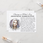 ヴァージンマリーマザーズデイカトリックメモリ祈りの言葉  カード (正面/裏面インサイチュ)