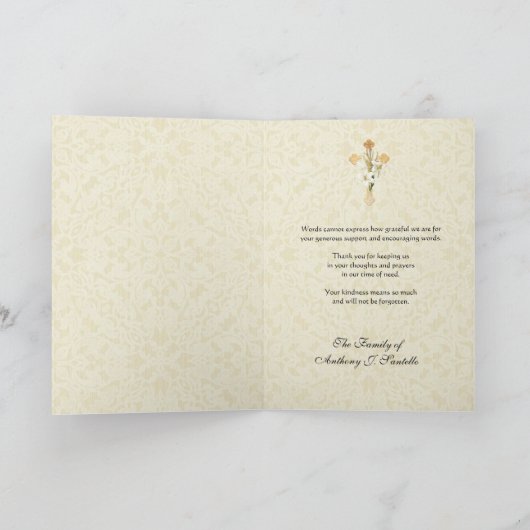 ヴァージンマリー・イエス・カトリック弔意ありがとう サンキューカード (内部)