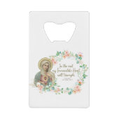 ヴァージンマリ賛美ー·ファティマ·宗教的カトリック クレジットカード栓抜き (正面)