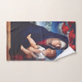 ヴァージンメアリとベビーイエスと赤いチャルーブ バスタオルセット (ハンドタオル)