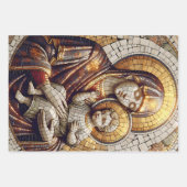 ヴァージンメアリとベビーイエス | モザイククリスマス ラッピングペーパーシート (正面3)