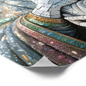 ヴァージンメアリとベビーイエス | モザイク像 ポスター (角)