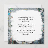 ヴァージンメアリとベビーイエス | 宗教的モザイク カード (裏面)