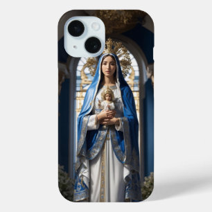 ヴァージンメアリとベビーイエス iPhone 15ケース