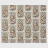 ヴァージンメアリーとイエズスの子ギフトラッピング紙 ラッピングペーパー (フラット)