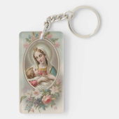 ヴァージンメアリーとイエズスチャイルドキーチェーン キーホルダー (裏面)
