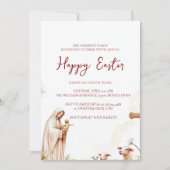 ヴァージンメアリーとイサスの年ハッピーイースター 招待状 (正面)