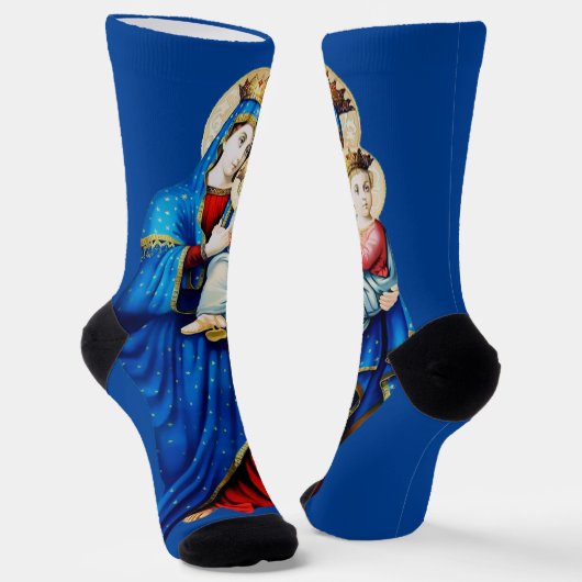 ヴァージンメアリーとベビーイエス ソックス (傾斜あり)