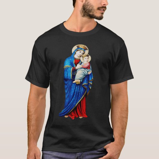 ヴァージンメアリーとベビーイエス Tシャツ (正面)