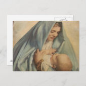 ヴァージンメアリーとベビーイエズスポストカード ポストカード (正面/裏面)