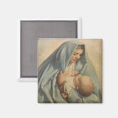 ヴァージンメアリーとベビーイエズマグネット マグネット (正面/裏面)