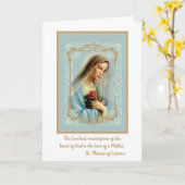 ヴァージンメアリーとレッドローズホワイトレース縁ど金ゴールド カード (黄色い花)