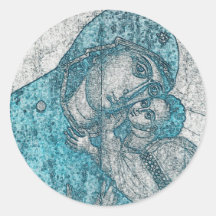 ヴァージンメアリーと乳児イエスキリストヴィンテージブルー