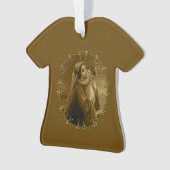 ヴァージンメアリーと子イエス,金ゴールド縁どデザイン オーナメント (正面)