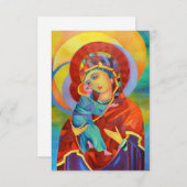 ヴァージンメアリーと子供の私たちの女性 サンキューカード (正面/裏面)