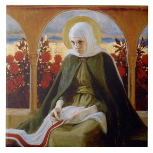 ヴァージンメアリーのバラガーデン（アルバート・エーデルフェルト） タイル (正面)