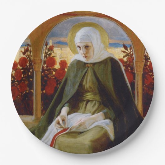 ヴァージンメアリーのバラガーデン（アルバート・エーデルフェルト） ペーパープレート (正面)