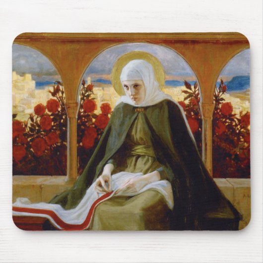 ヴァージンメアリーのバラガーデン（アルバート・エーデルフェルト） マウスパッド (正面)