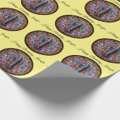 ヴァージンメアリーのブルーローブレプリカのステンドグラス ラッピングペーパー (角)