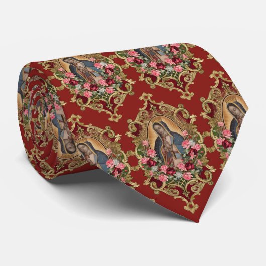 ヴァージンメアリーオブグアダループメキシコスペインのネックタイ ネクタイ (ロール)