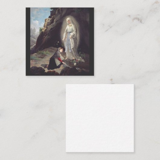 ヴァージンメアリーオブルーデス スクエア名刺 (正面/裏面)