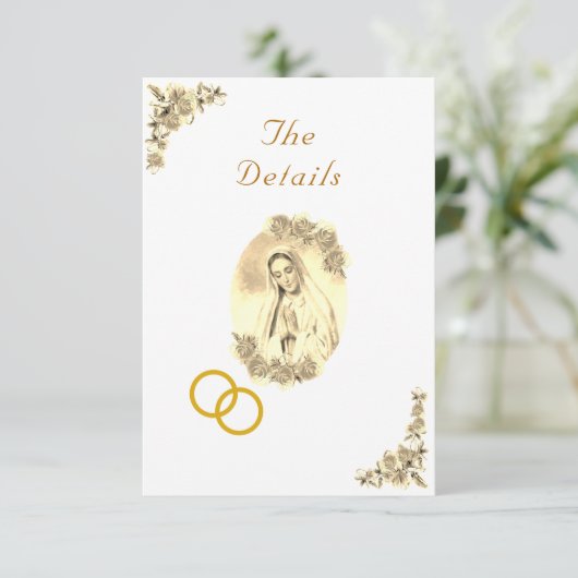 ヴァージンメアリーカソリッ結婚クセピアのエンクロージャカード エンクロージャーカード (スタンド正面)