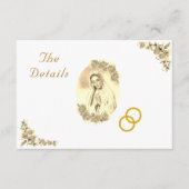 ヴァージンメアリーカソリッ結婚クセピアのエンクロージャカード エンクロージャーカード (正面)