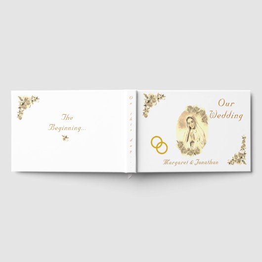 ヴァージンメアリーカソリッ結婚クセピア ゲストブック (全面)