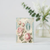 ヴァージンメアリーカトリックモーニングオファリング祈りの言葉 エンクロージャーカード (スタンド正面)