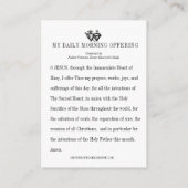 ヴァージンメアリーカトリックモーニングオファリング祈りの言葉 エンクロージャーカード (裏面)