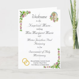 ヴァージンメアリーカトリック結婚式 プログラム