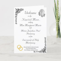 ヴァージンメアリーカトリック結婚式 プログラム