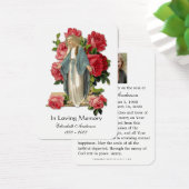 ヴァージンメアリーカトリック葬儀フォトホーリーカード –  (デスク)