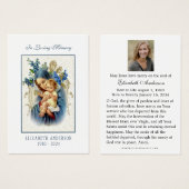 ヴァージンメアリーカトリック葬儀フォトホーリーカード – (正面&裏面)