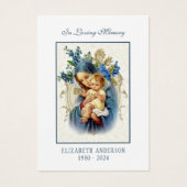 ヴァージンメアリーカトリック葬儀フォトホーリーカード – (正面)