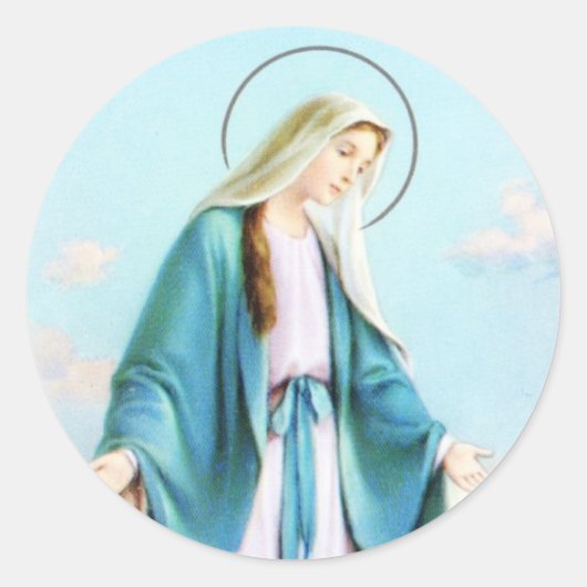 ヴァージンメアリークレセントムーン ラウンドシール (正面)