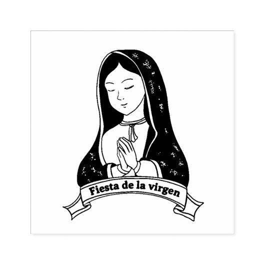 ヴァージンメアリーグアダルーペ信教カトリック ラバースタンプ (インプリント)