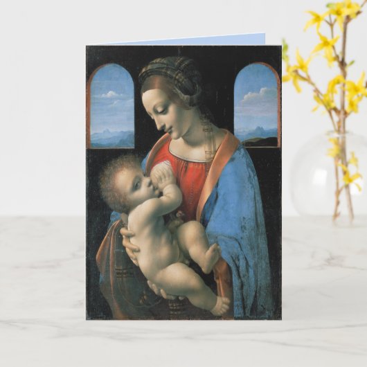 ヴァージンメアリーグリーティングカード カード (黄色い花)