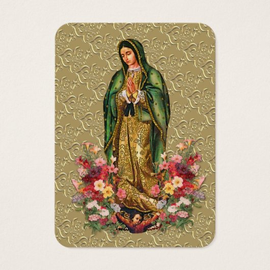 ヴァージンメアリーサルヴレイナスペインの祈りの言葉ホリーカード (正面)