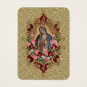 ヴァージンメアリーサルヴレイナスペインの祈りの言葉ホリーカード (正面)