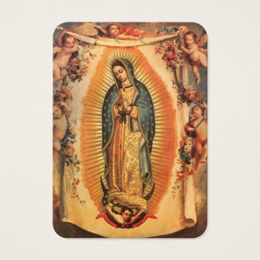 ヴァージンメアリーサルヴレイナスペインの祈りの言葉ホリーカード (正面)