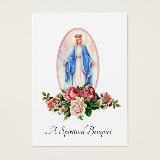ヴァージンメアリースピリチュアルブーケ祈りの言葉ホーリーカード (正面)