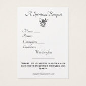 ヴァージンメアリースピリチュアルブーケ祈りの言葉ホーリーカード (裏面)