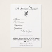 ヴァージンメアリースピリチュアルブーケ祈りの言葉ホーリーカード (裏面)