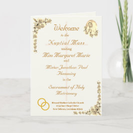 ヴァージンメアリーセピアカトリック結婚式 プログラム