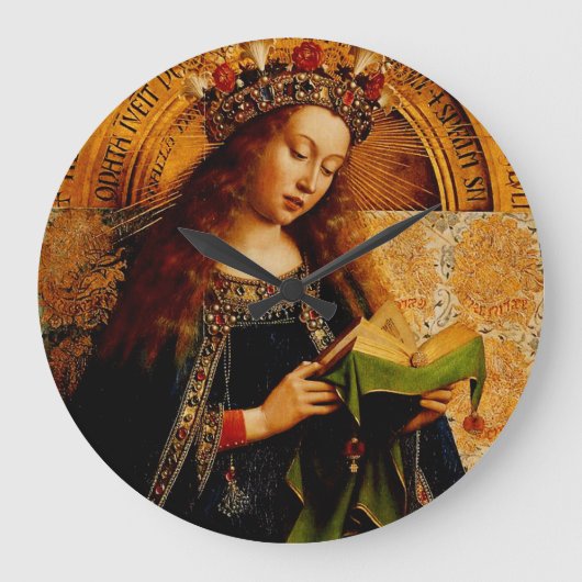 ヴァージンメアリーバイヤンヴァンエイク ラージ壁時計 (正面)