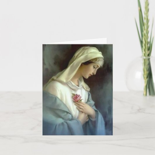 ヴァージンメアリーバラカトリック弔慰謝礼 サンキューカード (正面)