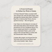 ヴァージンメアリーバラ祈りの言葉と悪 プレイスカード (裏面)